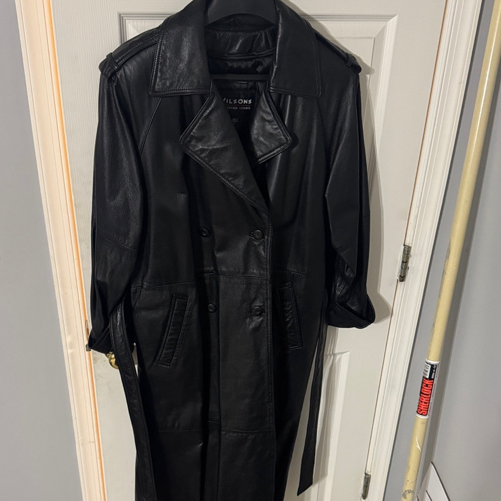 Wilson Women's Classic Black Trench Coat